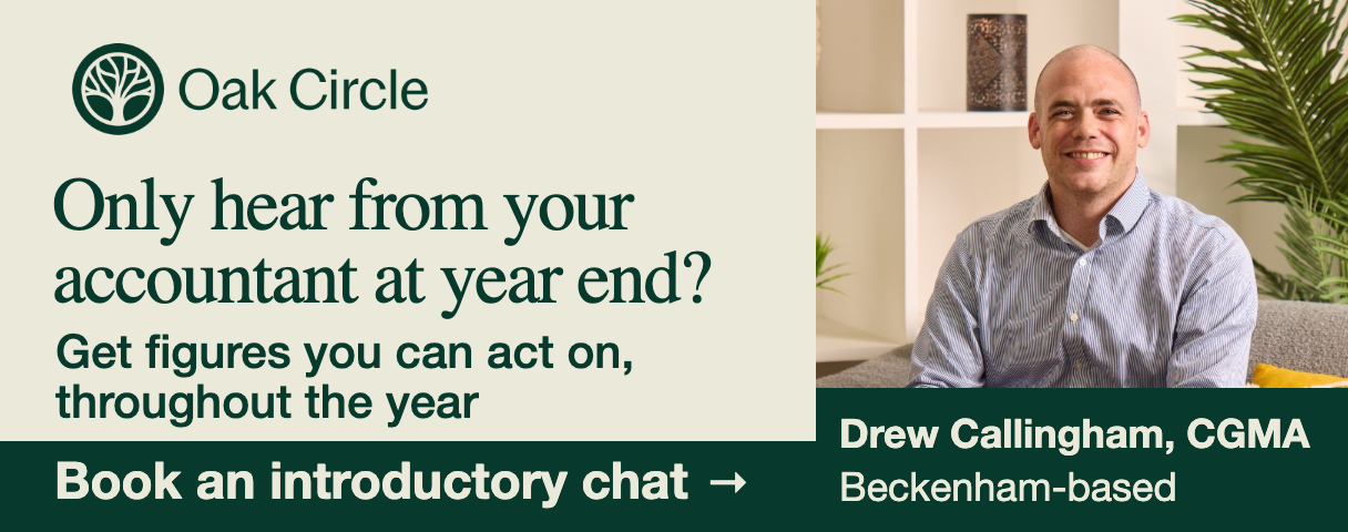 Oak Circle - Beckenham-based accountant. Book an introductory chat with Drew.